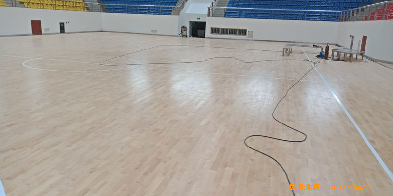 山東濟南歷城區小學體育地板施工案例