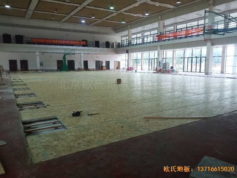 廣西來賓市較好的中學(xué)體育地板鋪設(shè)案例