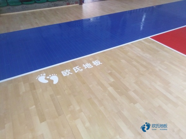 學校籃球場館木地板圖解