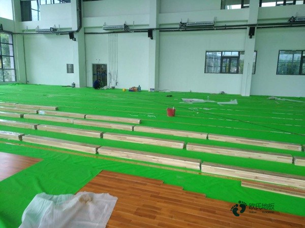 國產運動籃球木地板施工工藝1